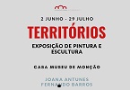 Exposição de pintura de Joana Antunes e escultura de Fernando Barros intitulada Territórios